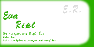 eva ripl business card